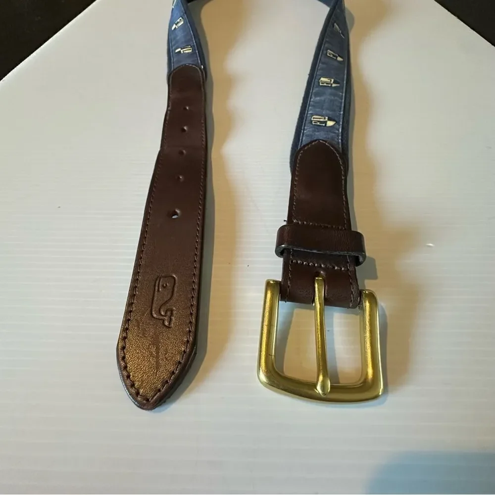 Vineyard vines by Shep and Ian blue belt size 40
